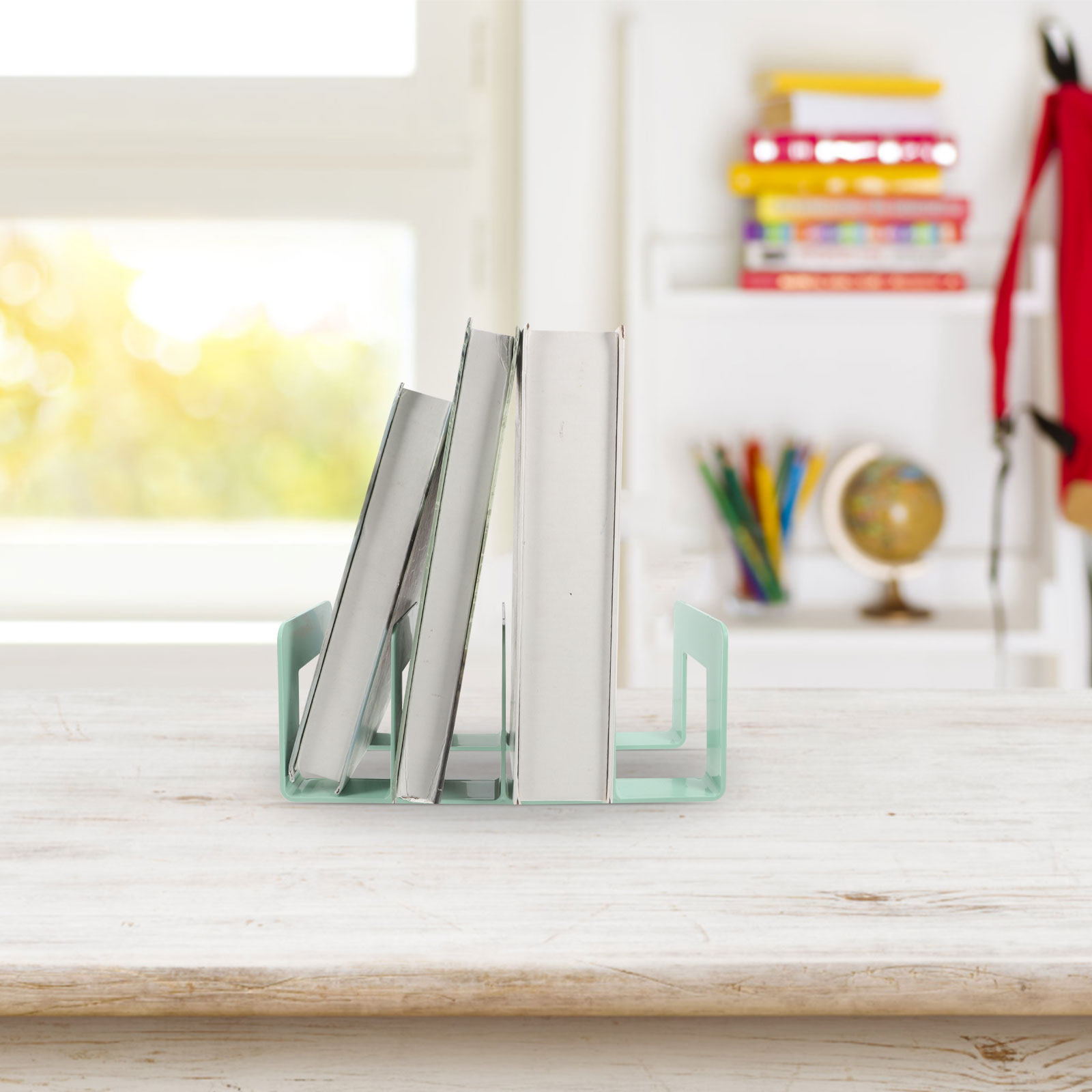 Magazine Holder Rack - Rak Penyimpanan Buku Meja, Penyangga Buku,